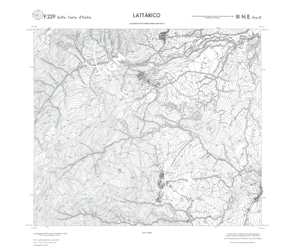 CALABRIA FOGLIO 229 III NE SEZ D LATTARICO