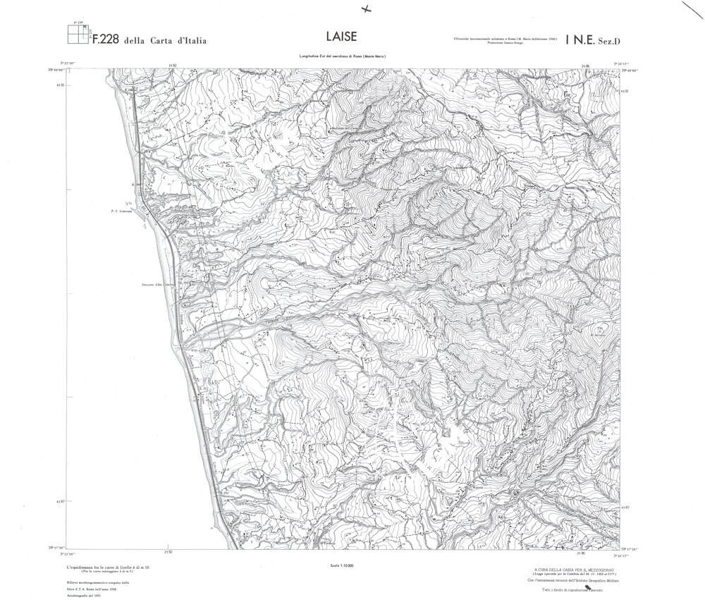 CALABRIA FOGLIO 228 I NE SEZ D LAISE