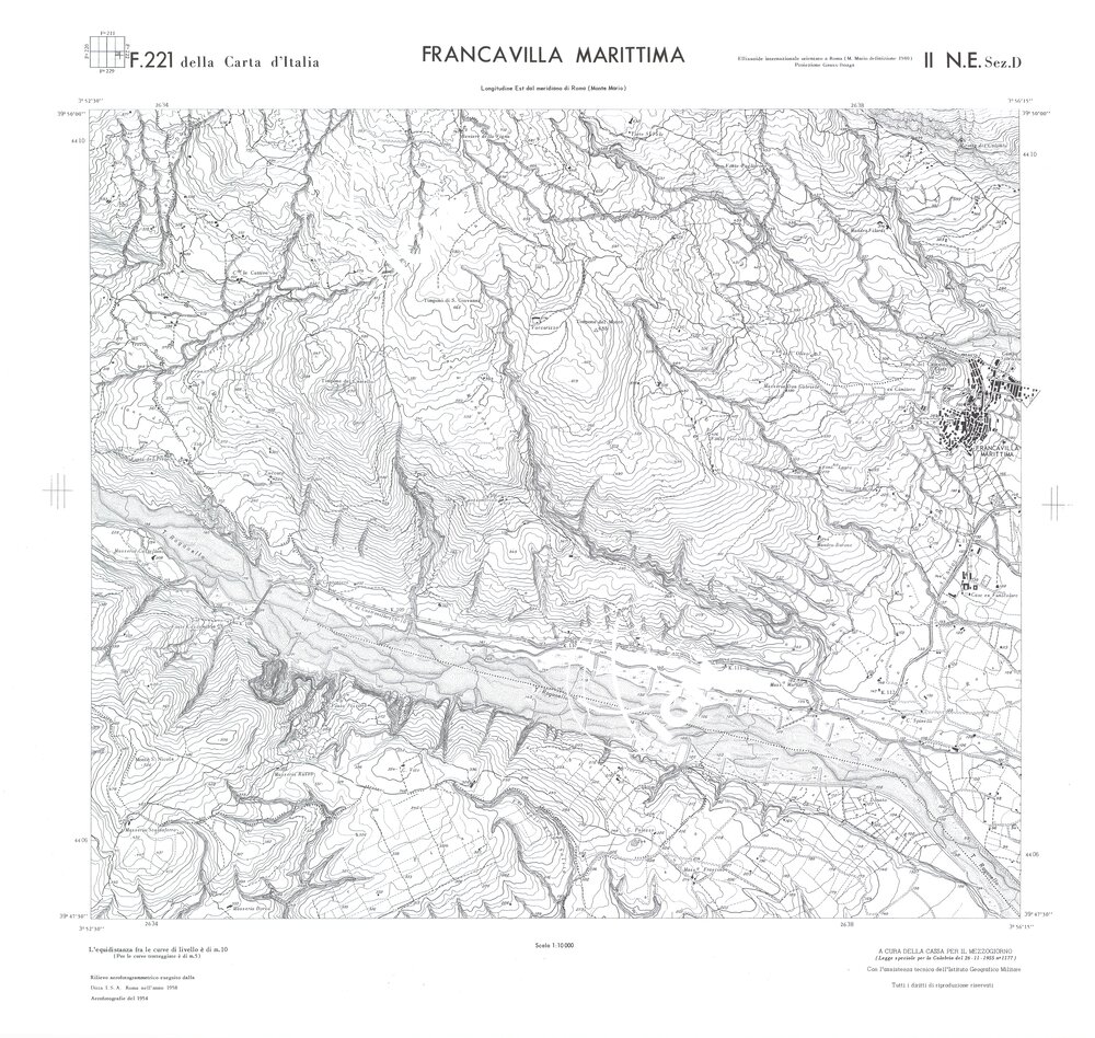 CALABRIA FOGLIO 221 II NE SEZ D FRANCAVILLA MARITTIMA