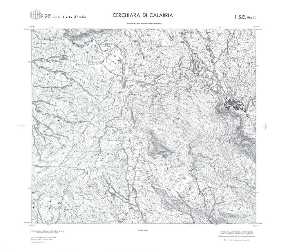 CALABRIA FOGLIO 221 I SE SEZ C CERCHIARA DI CALABRIA