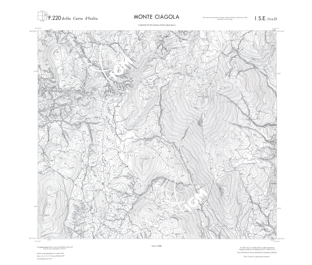 CALABRIA FOGLIO 220 I SE SEZ D MONTE CIAGOLA