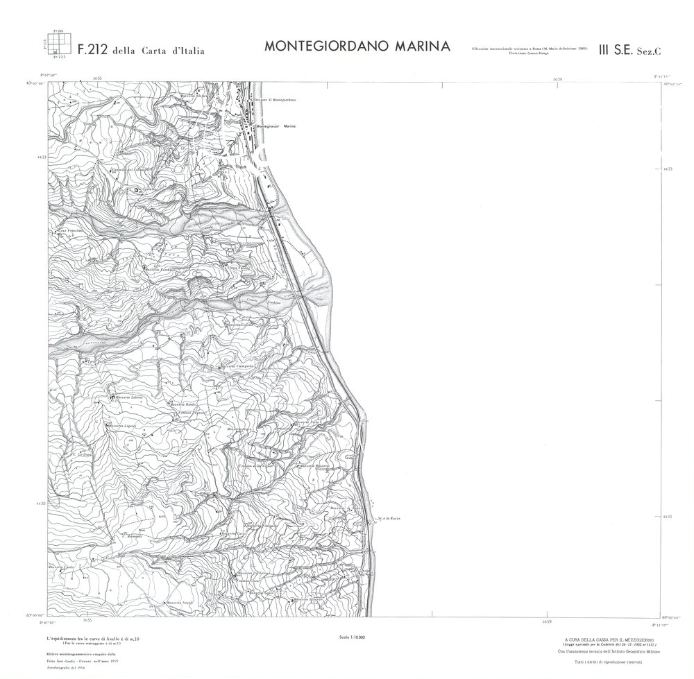 CALABRIA FOGLIO 212 III SE SEZ C MONTEGIORDANO MARINA