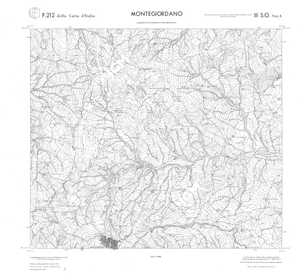 CALABRIA FOGLIO 212 III SO SEZ A MONTEGIORDANO