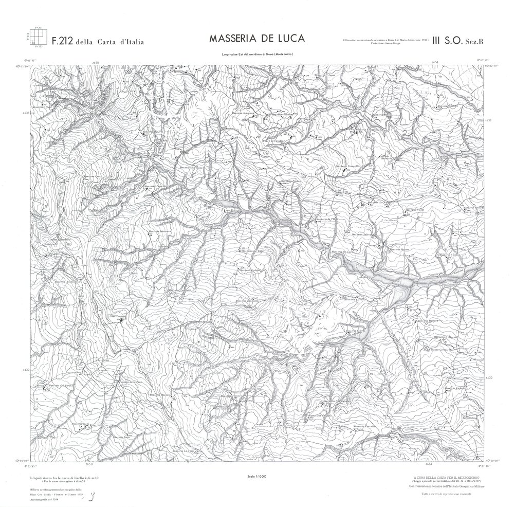 CALABRIA FOGLIO 212 III SO SEZ B MASSERIA DE LUCA