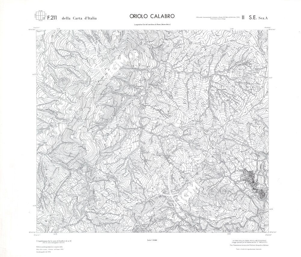 CALABRIA FOGLIO 211 II SE SEZ A ORIOLO CALABRO