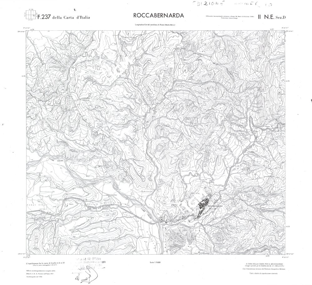 CALABRIA FOGLIO 237 II NE SEZ D ROCCABERNARDA