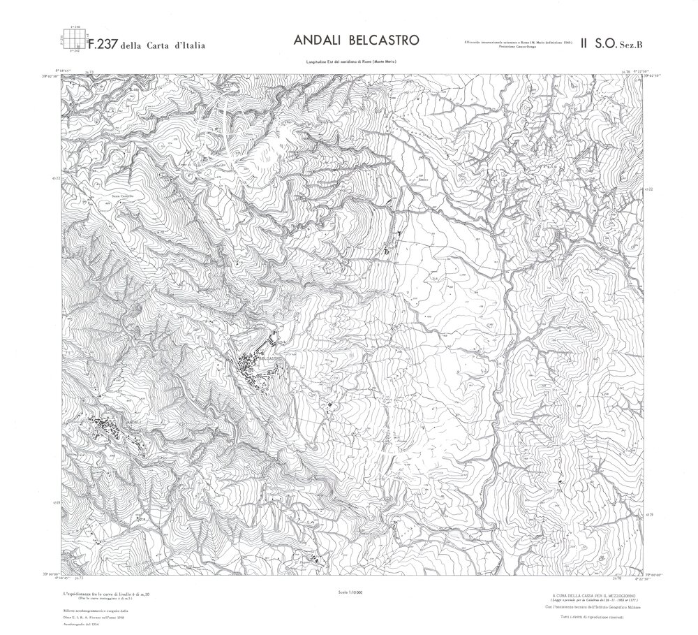 CALABRIA FOGLIO 237 II SO SEZ B ANDALI BELCASTRO