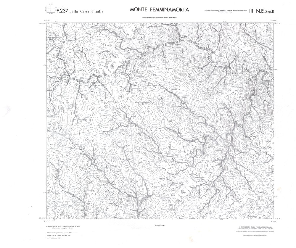 CALABRIA FOGLIO 237 III NE SEZ B MONTE FEMMINAMORTA