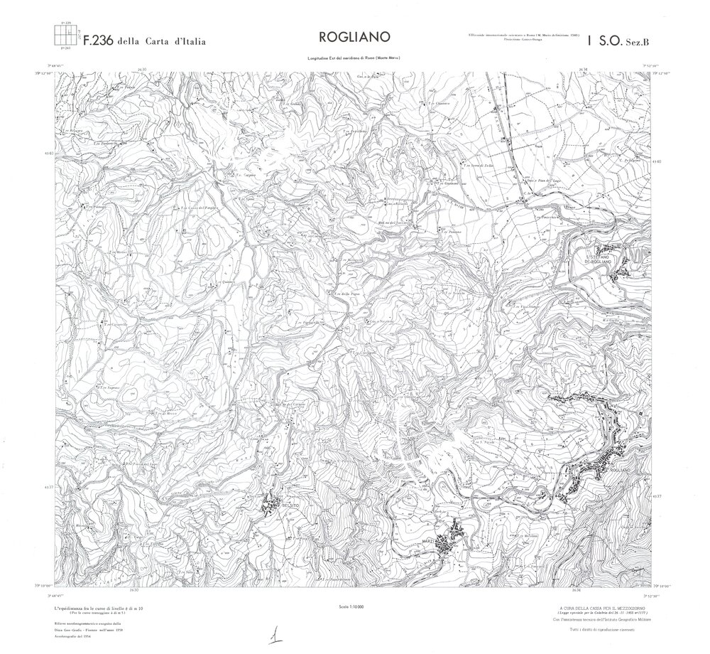 CALABRIA FOGLIO 236 I SO SEZ B ROGLIANO
