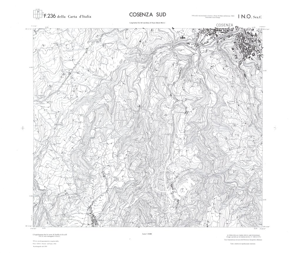 CALABRIA FOGLIO 236 I NO SEZ C COSENZA SUD