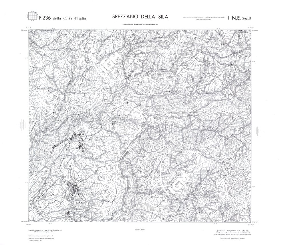 CALABRIA FOGLIO 236 I NE SEZ D SPEZZANO DELLA SILA